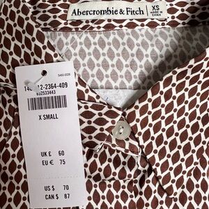 Abercrombie & Fitch Brown Patterned Shirt XS